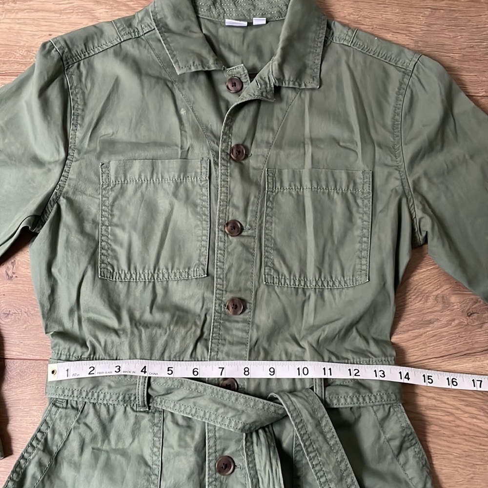 Petite olive green GAP utility romper - Picture 7 of 13